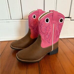Laredo Kids Pink and Brown Boots